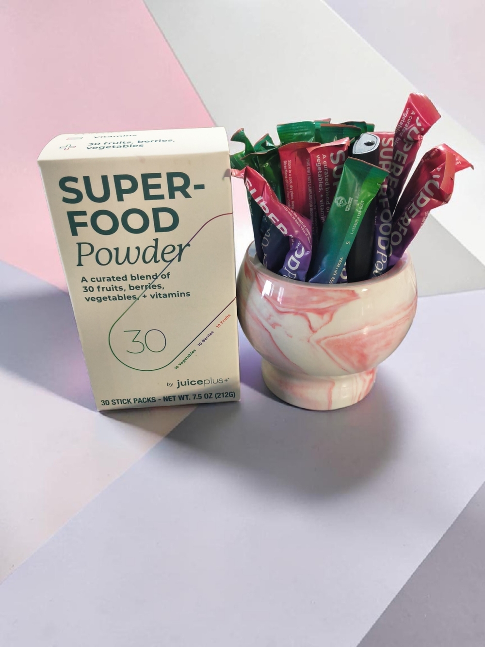 Superfood Powder Stick Packs - Pink, Green, Purple, Red Variety